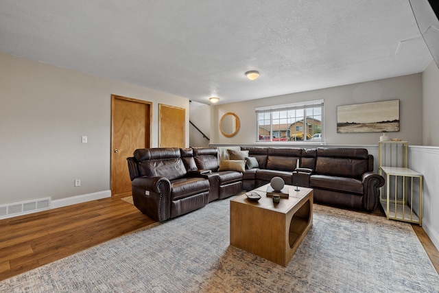 7350 Brighton St, Summerset, SD 57718 - living room with wood finished floors and a textured ceiling