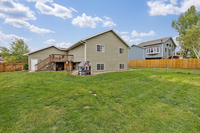 7350 Brighton St, Summerset, SD 57718 - back of house with a deck and stairway