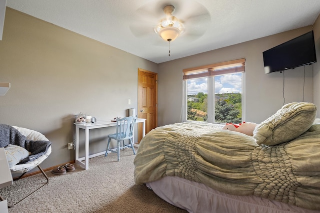 342 Enchantment Rd, Rapid City, SD 57701 - bedroom with carpet flooring, baseboards, and a ceiling fan
