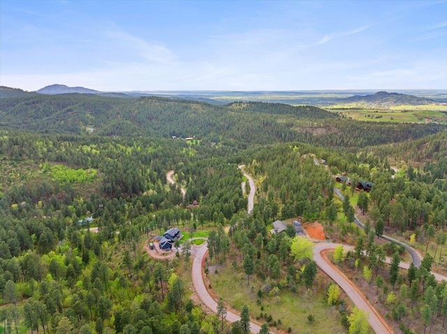 3135 American Eagle Rd, Spearfish, SD 57783 - aerial view of property's location featuring a forest and mountains