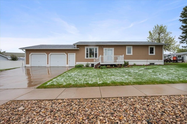 1006 S 33rd St, Spearfish, SD 57783 - view of front of property featuring driveway, an attached garage, and a front yard