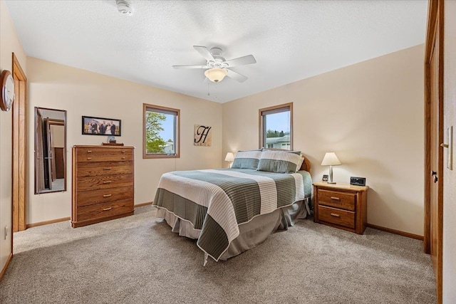 1006 S 33rd St, Spearfish, SD 57783 - bedroom with multiple windows, light carpet, baseboards, and a textured ceiling