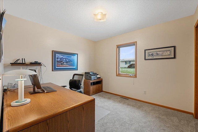 1006 S 33rd St, Spearfish, SD 57783 - office space with carpet, baseboards, and a textured ceiling