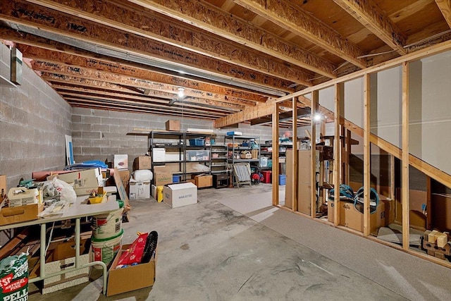 1006 S 33rd St, Spearfish, SD 57783 - unfinished below grade area with concrete block wall
