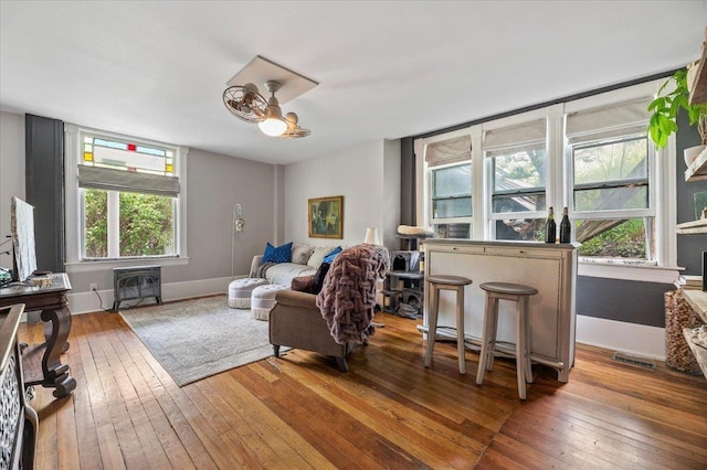 1231/2 Stone St, Lead, SD 57754 - living room featuring hardwood / wood-style floors, plenty of natural light, and baseboards