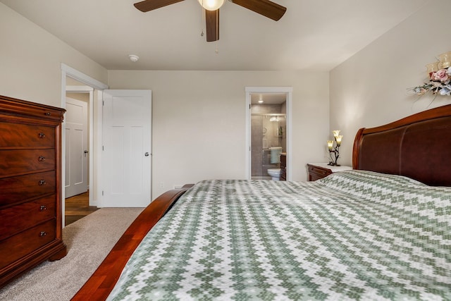 516 Aaron Ct, Rapid City, SD 57703 - bedroom with wood finished floors, ceiling fan, and ensuite bath