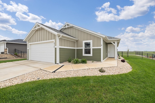516 Aaron Ct, Rapid City, SD 57703 - view of front of house featuring board and batten siding, a garage, concrete driveway, and roof with shingles