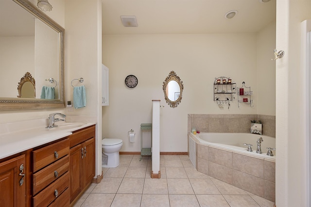 2340 Camaro Cir, Sturgis, SD 57785 - full bath with vanity, a bath, toilet, tile patterned flooring, and baseboards