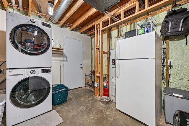 2307 Colorado Dr, Sturgis, SD 57785 - washroom featuring stacked washer and clothes dryer
