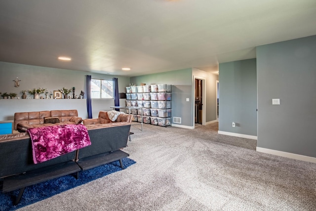 6794 Abelia St, Rapid City, SD 57703 - carpeted living area with baseboards and recessed lighting
