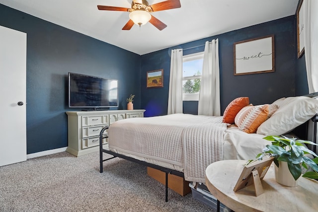 4425 Bronco Ln, Rapid City, SD 57701 - bedroom featuring baseboards, carpet floors, and a ceiling fan