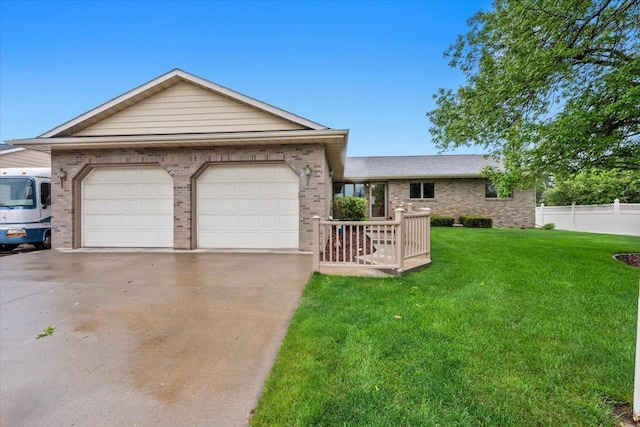 614 Englewood Ct, Spearfish, SD 57783 - ranch-style home with brick siding and concrete driveway
