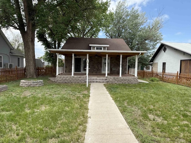 304 6th Ave, Edgemont, SD 57735 - bungalow with a porch and stone siding
