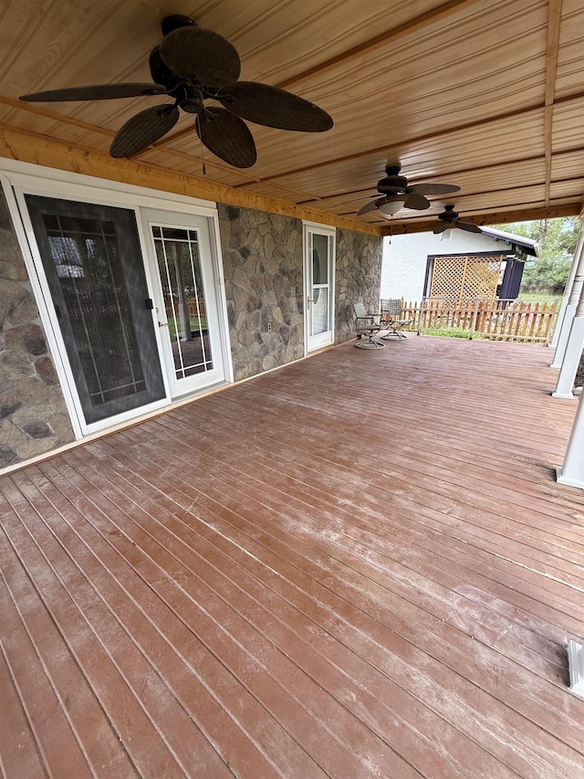 304 6th Ave, Edgemont, SD 57735 - deck featuring a ceiling fan