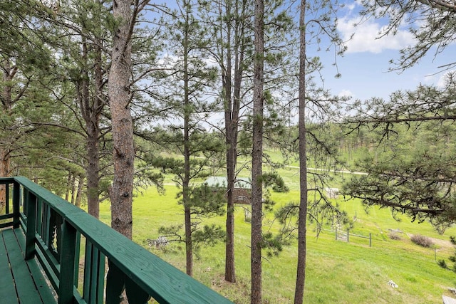25370 S Lightning Creek Rd, Custer, SD 57730 - wooden terrace featuring a lawn