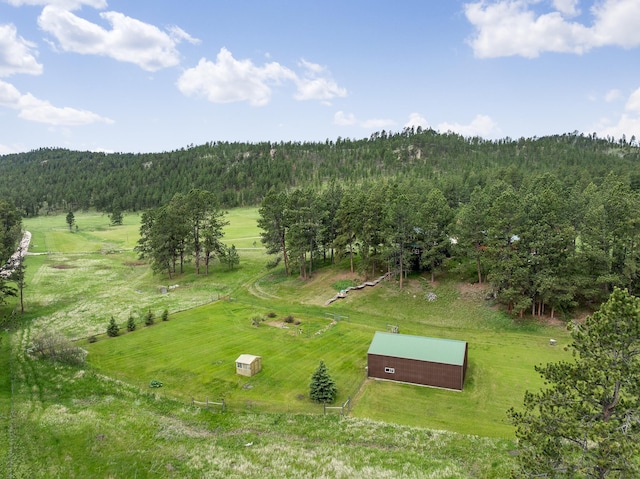 25370 S Lightning Creek Rd, Custer, SD 57730 - aerial view of property and surrounding area featuring a forest and rural landscape