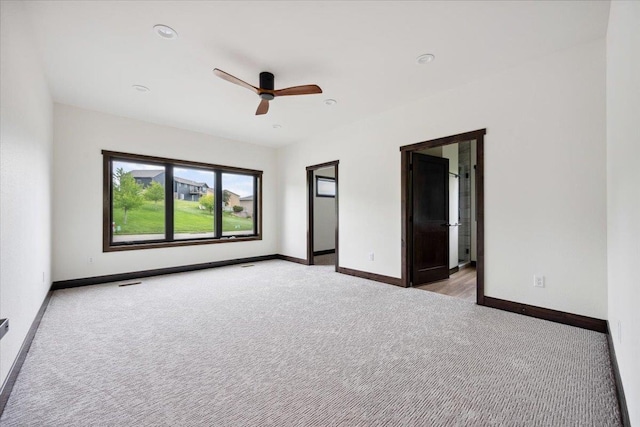 2431 Malibu Loop, Sturgis, SD 57785 - empty room with light carpet, baseboards, a ceiling fan, and recessed lighting