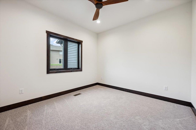 2431 Malibu Loop, Sturgis, SD 57785 - carpeted spare room with a ceiling fan, baseboards, and recessed lighting