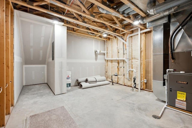 2431 Malibu Loop, Sturgis, SD 57785 - unfinished below grade area with heating unit and electric panel