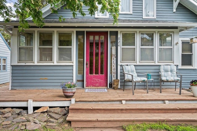 824 W Mcclellan St, Lead, SD 57754 - view of exterior entry featuring a wooden deck