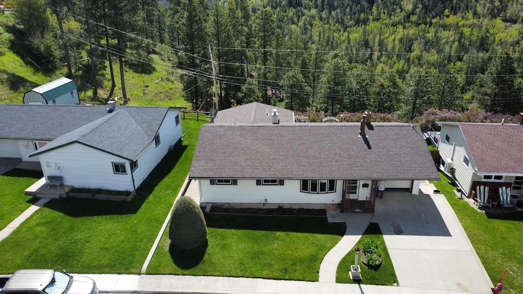 403 Sunset, Lead, SD 57754 - aerial view of property and surrounding area with a forest