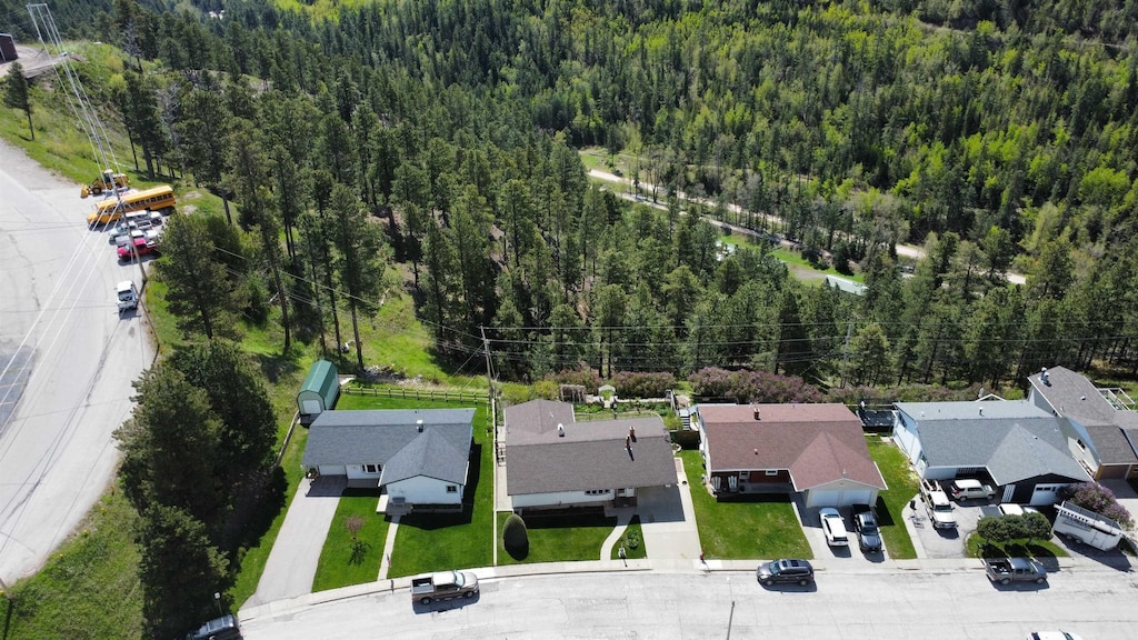 403 Sunset, Lead, SD 57754 - aerial view of residential area featuring a heavily wooded area