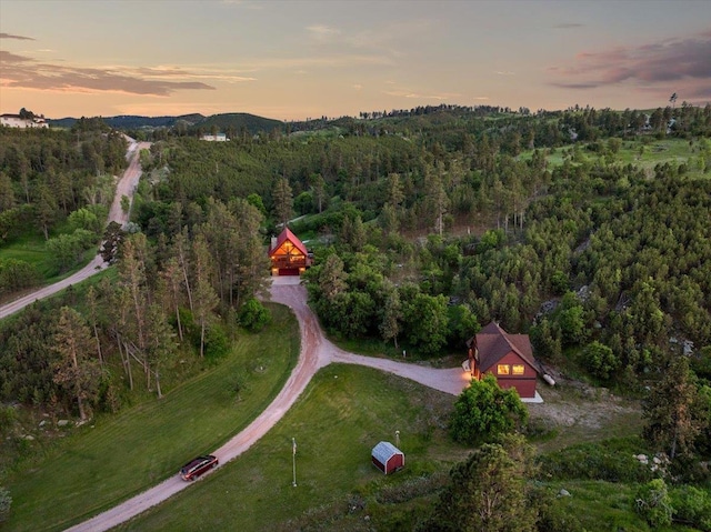 15377 Ridgeview Trl, Piedmont, SD 57783 - aerial view of property and surrounding area with a forest