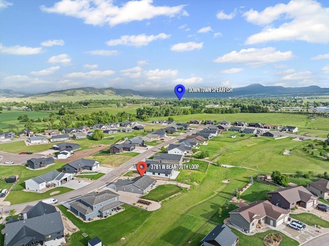 3781 W Beartooth Loop, Spearfish, SD 57783 - aerial perspective of suburban area featuring a mountainous background