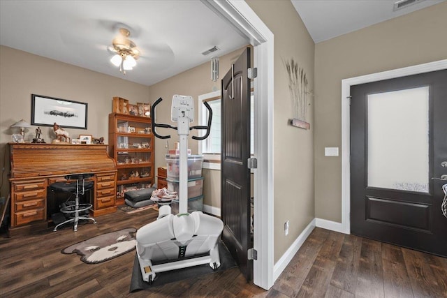 3781 W Beartooth Loop, Spearfish, SD 57783 - foyer featuring wood finished floors and a ceiling fan