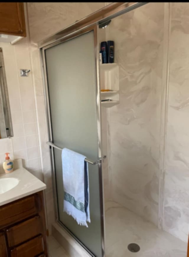 603 E 1st St, Buffalo, SD 57720 - full bathroom with vanity and a shower stall