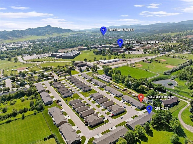 1233 Silverbrook Ln, Spearfish, SD 57783 - drone / aerial view of a mountainous background