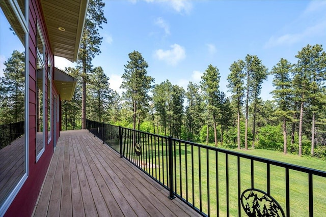 2040 Aster Rd, Spearfish, SD 57783 - wooden deck with a lawn