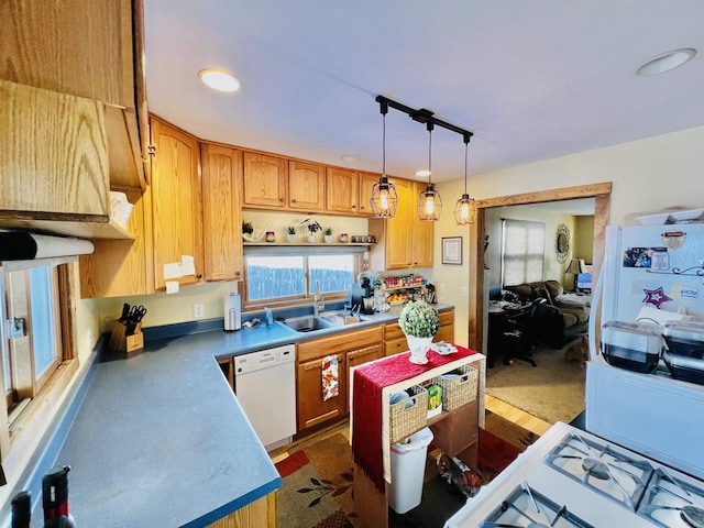 417 Spark St, Lead, SD 57754 - kitchen featuring dishwasher, hanging light fixtures, and recessed lighting