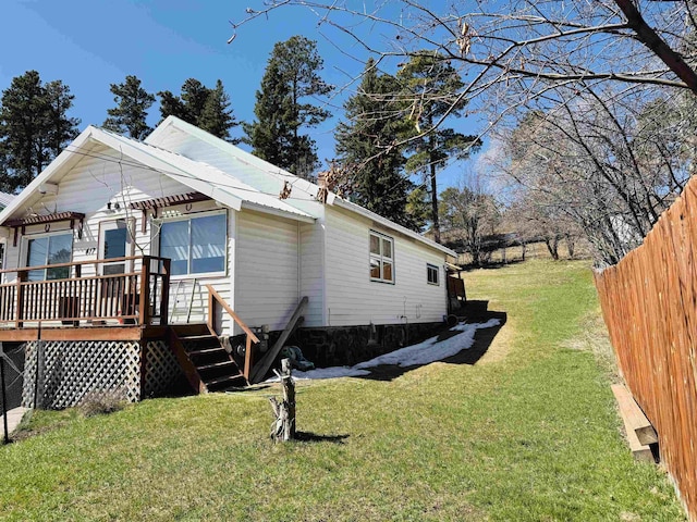 417 Spark St, Lead, SD 57754 - view of side of home featuring a wooden deck