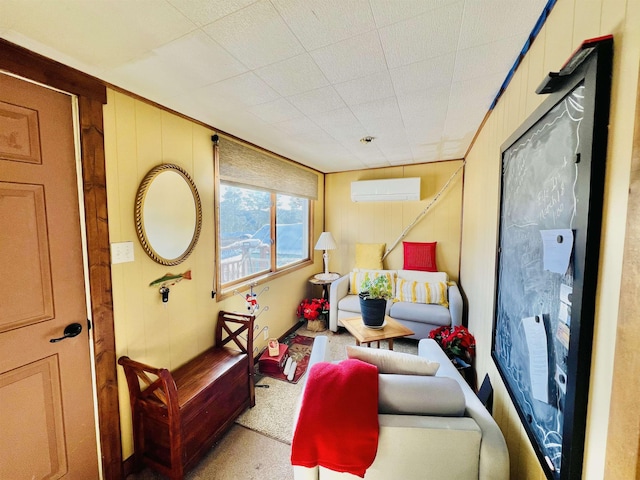 417 Spark St, Lead, SD 57754 - carpeted living room with an AC wall unit