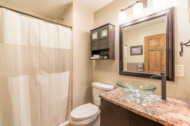 627 W Mt Rushmore Rd, Custer, SD 57730 - full bathroom featuring vanity, a textured wall, and curtained shower