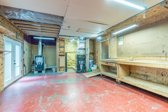627 W Mt Rushmore Rd, Custer, SD 57730 - basement with a workshop area and heating unit