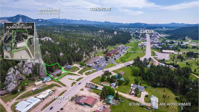 627 W Mt Rushmore Rd, Custer, SD 57730 - aerial view of a mountain backdrop