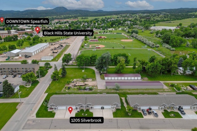 1205 Silverbrook Ln, Spearfish, SD 57783 - bird's eye view of a mountainous background