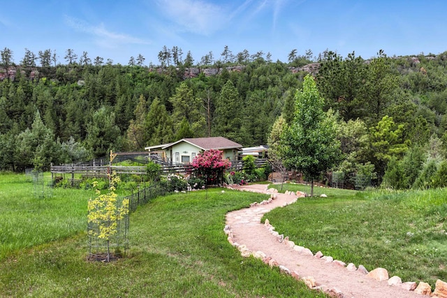 12817 Echo Rd, Hot Springs, SD 57747 - view of yard with a wooded view