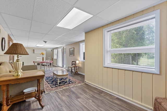 4103 W Main St, Rapid City, SD 57702 - living area with wood finished floors and a paneled ceiling
