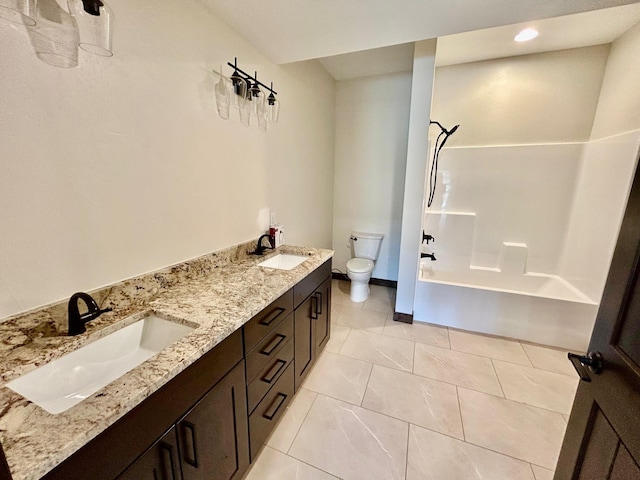 25809 Sidney Trl, Custer, SD 57730 - full bathroom featuring shower / bathtub combination and double vanity