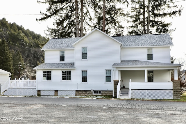 view of front of house featuring covered porch