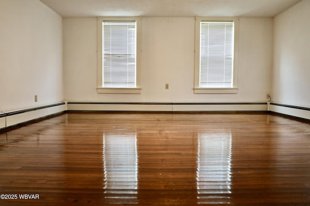 empty room featuring wood-type flooring