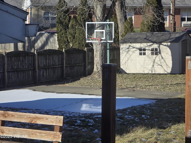 view of basketball court