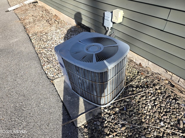 exterior details featuring central AC unit