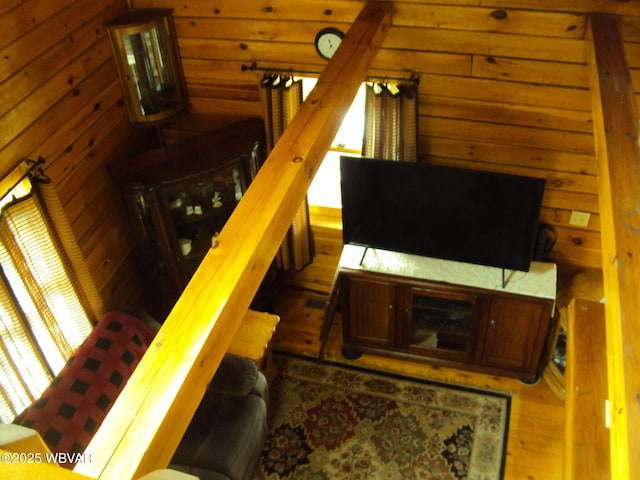 70 Berry Ln, Mill Hall, PA 17751 - living room with wood finished floors and wood walls