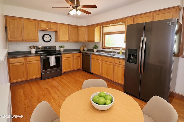 1964 Poco Farm Rd, Williamsport, PA 17701 - kitchen with stainless steel appliances, a sink, dark countertops, and decorative backsplash