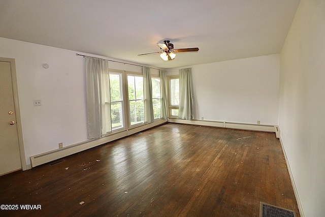1964 Poco Farm Rd, Williamsport, PA 17701 - unfurnished room with wood-type flooring, a ceiling fan, and baseboards