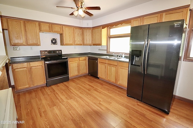 1964 Poco Farm Rd, Williamsport, PA 17701 - kitchen featuring stainless steel fridge with ice dispenser, electric range, dishwasher, a sink, and dark countertops